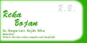 reka bojan business card